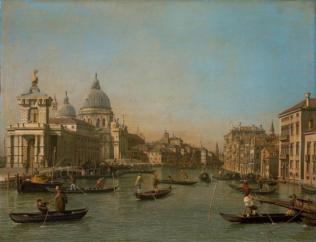 Canaletto: The entrance to the Grand Canal at the Punta della Dogana and the Santa Maria della Salute - Oil on canvas (1730-45) - Rijksmuseum, Amsterdam