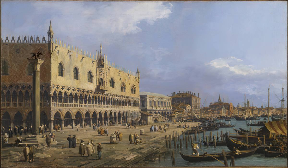 Canaletto:  [ca. 1730] - The Doges Palace and Riva degli Schiavoni in Venice - Oil on canvas - Tatton Park