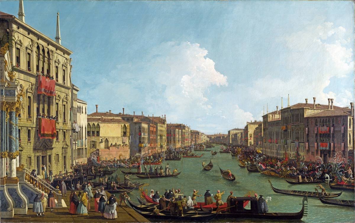 Canaletto:  [1730s] - A Regatta on the Grand Canal - Oil on canvas - National Gallery of Art, Washington, D.C.