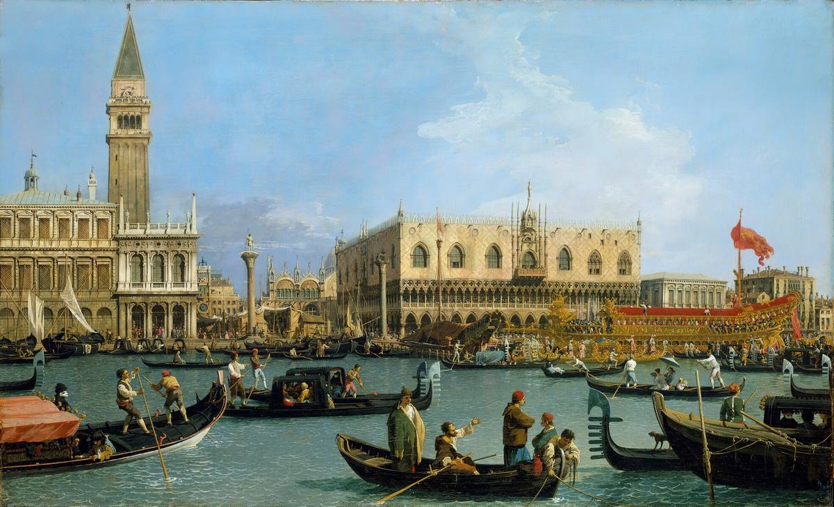 Canaletto:  [1733-34] - The Bacino di S Marco on Ascension Day - Oil on canvas - Royal Collection Trust
