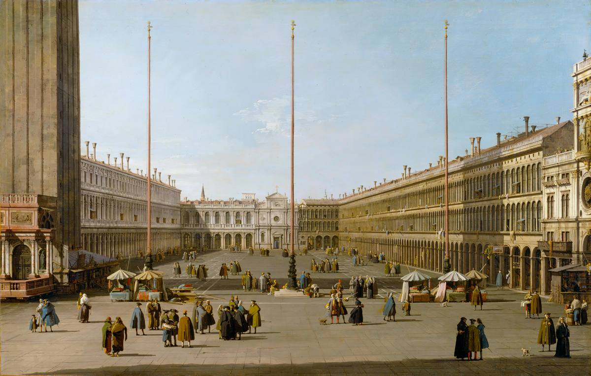 Canaletto:  [ca. 1739] - The Piazza San Marco - Oil on canvas - Detroit Institute of Arts