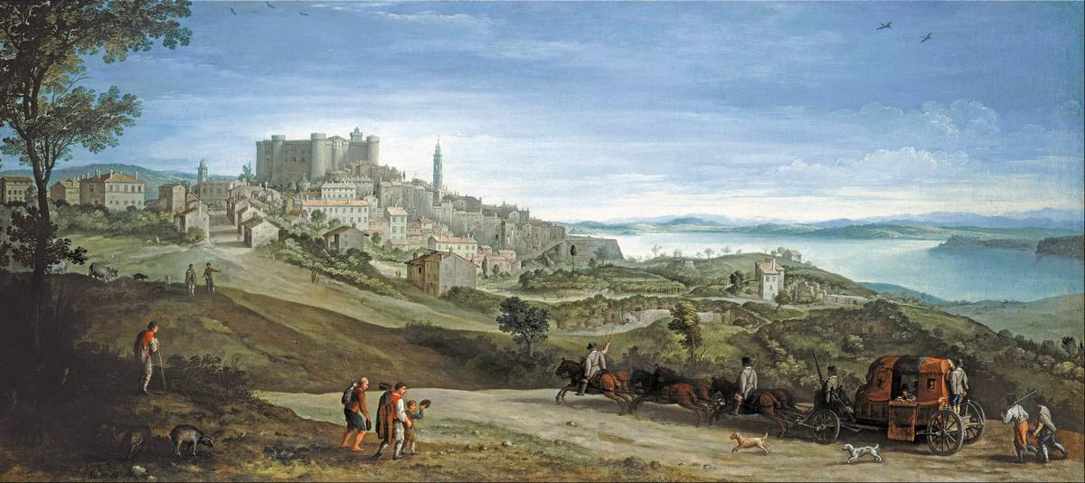 Paul Bril:  [early 1620s] - View of Bracciano - Oil on canvas - Art Gallery of South Australia