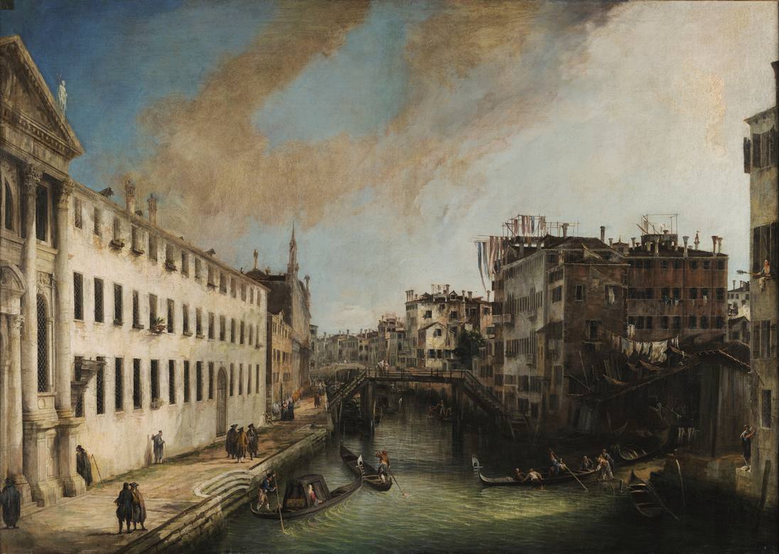 Canaletto:  [ca. 1724] - Il rio dei Mendicanti (River of Mendicanti) - Oil on canvas - Ca' Rezzonico, Venezia