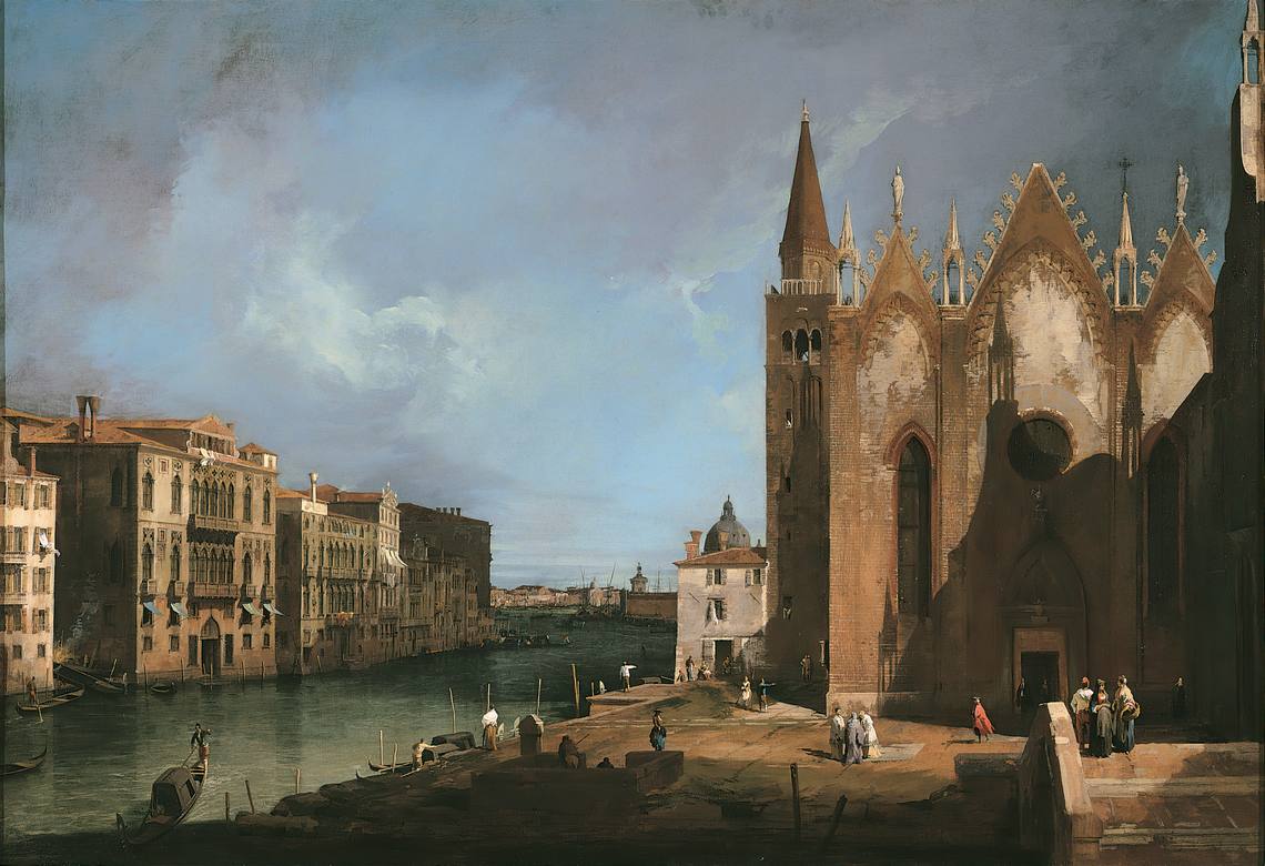 Canaletto:  [1726] - The Grand Canal near Santa Maria della Carità - Oil on canvas - Pinacoteca Giovanni e Marella Agnelli, Torino