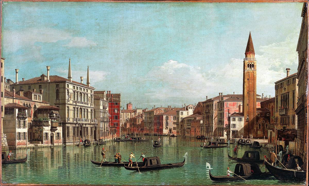 Canaletto:  [1730-39] - The Grand Canal Looking Southeast, with the Campo della Carità to the Right - Oil on canvas - Metropolitan Museum of Art, New York