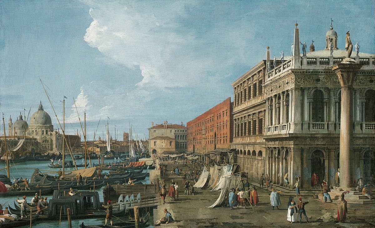 Canaletto:  [ca. 1735] - The Molo, Venice - Oil on canvas - Kimbell Art Museum, Fort Worth, TX