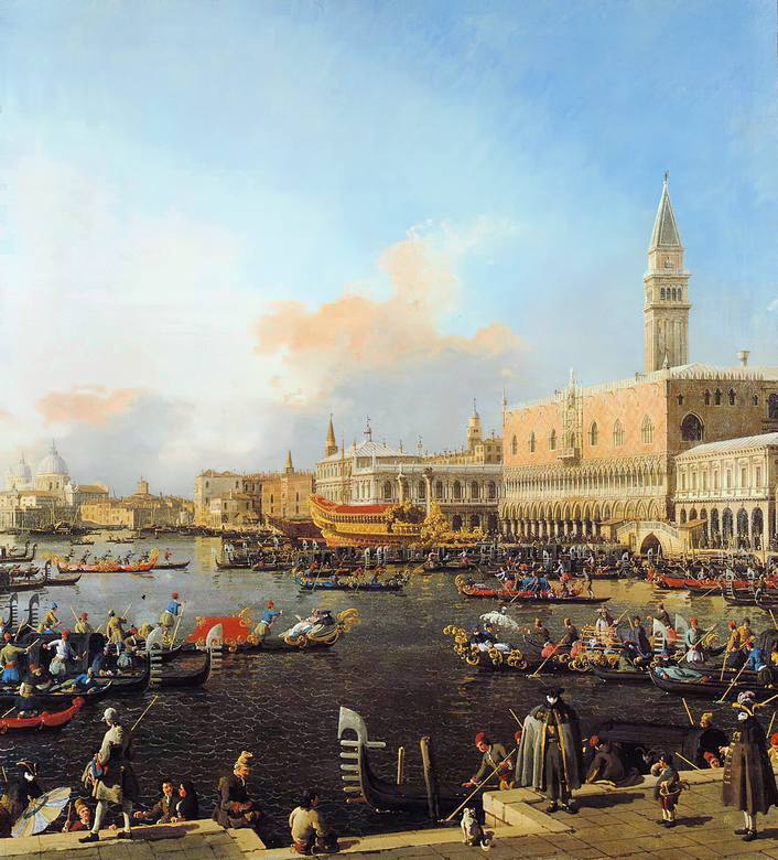 Canaletto:  [1754] - Venice - Bacino di San Marco on Ascension Day - Oil on canvas - Private Collection