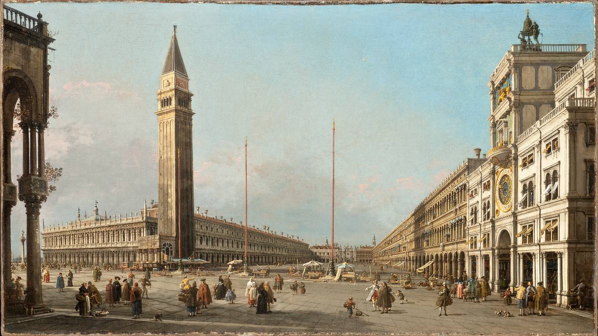 Canaletto:  [1763] - Piazza San Marco Looking South and West - Oil on canvas - Los Angeles County Museum of Art