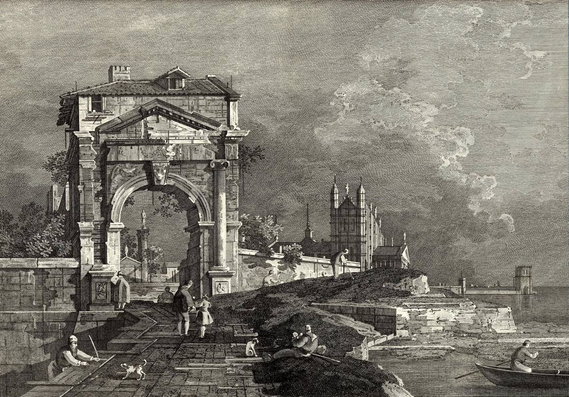 Fabio Berardi:  [1760-86] - Superbe mole, io non vi curo e passo - Etching - British Museum, London