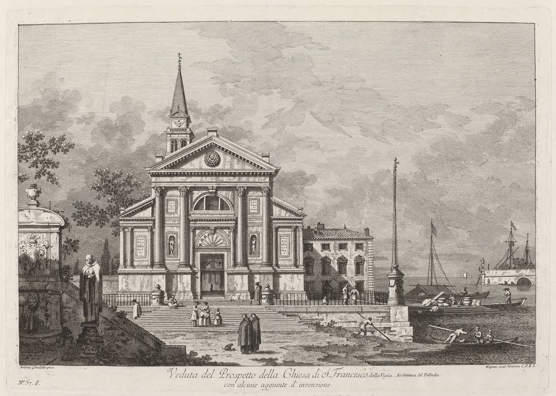 Joseph Wagner:  [1742] - Veduta del prospetto della chiesa del s. Francesco - Etching - National Gallery of Art, Washington, DC